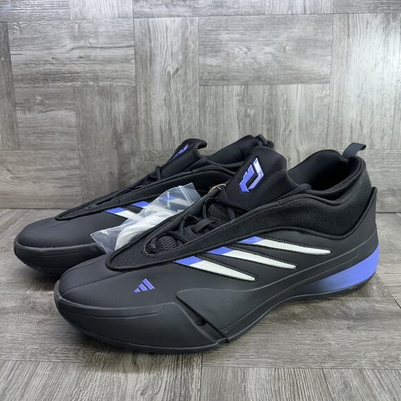 Adidas Dame 9 Men's size 17 Black Blue Basketball Shoes - Picture 3 of 6